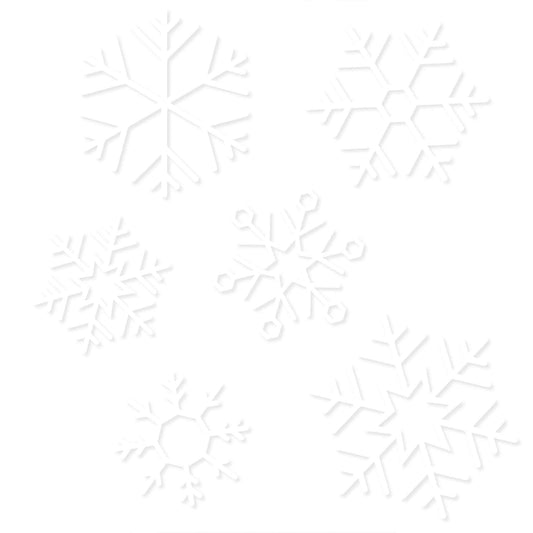 Rustic Christmas Snowflake Window Stickers