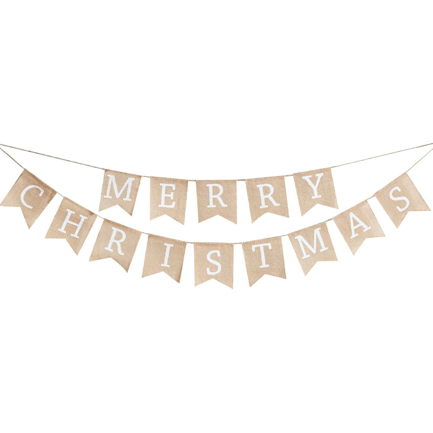 Rustic Christmas Hessian Bunting