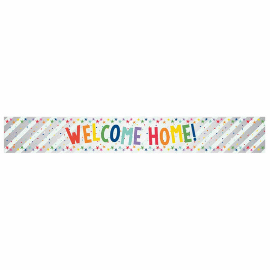 Banner Welcome Home Multi-Coloured Foil 2.7m