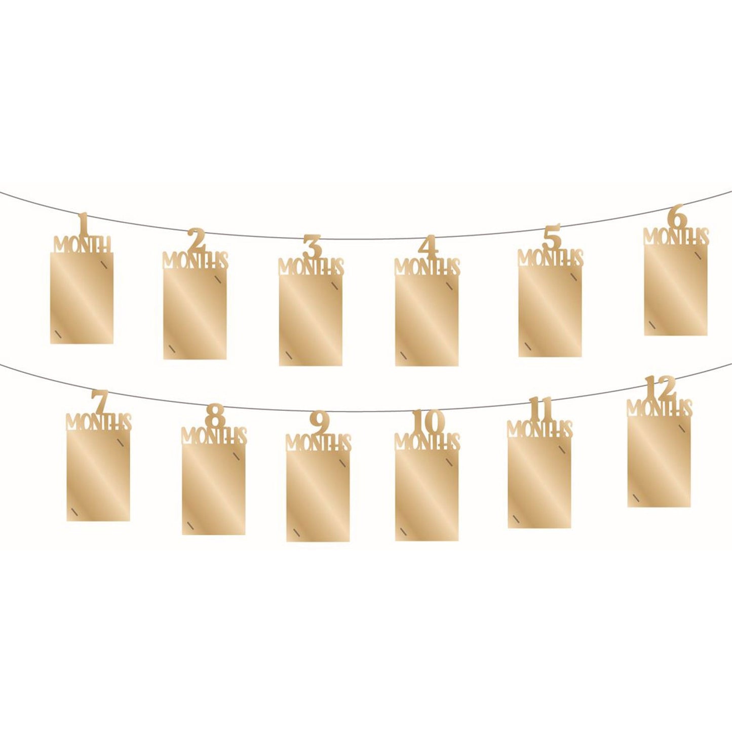 1st Birthday ONE Gold Hanging Photo Garland