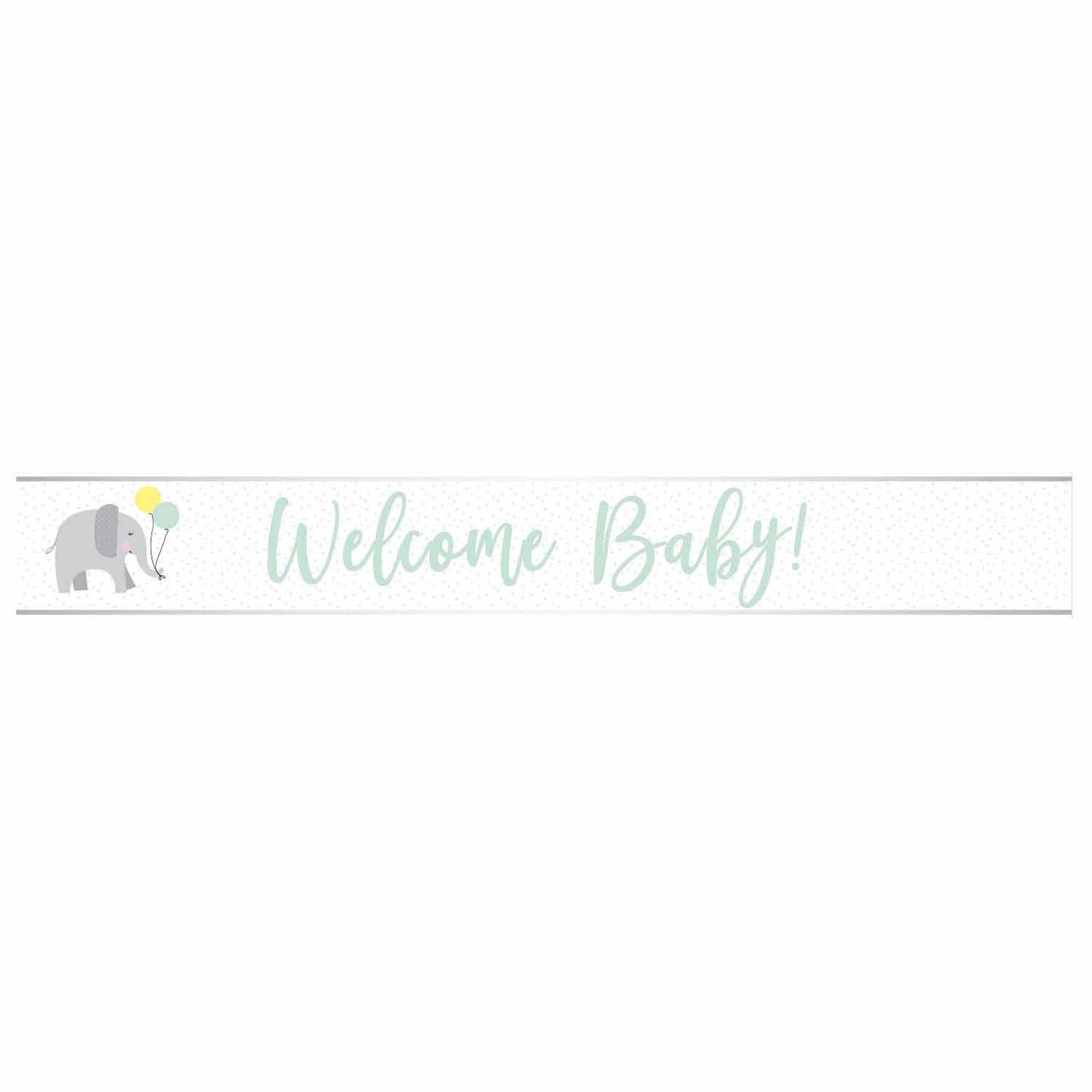 Banner Welcome Baby Blue Foil 2.7m