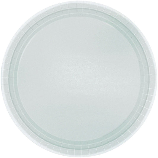 Paper Plates 17cm Round 20CT FSC - Silver - No Plastic Coating