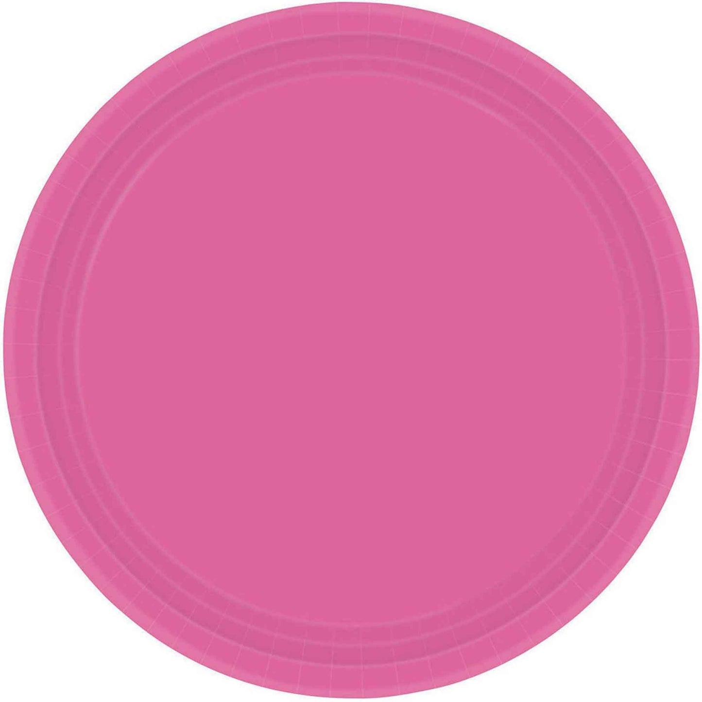 Paper Plates 23cm Round 20CT FSC - Bright Pink - No Plastic Coating