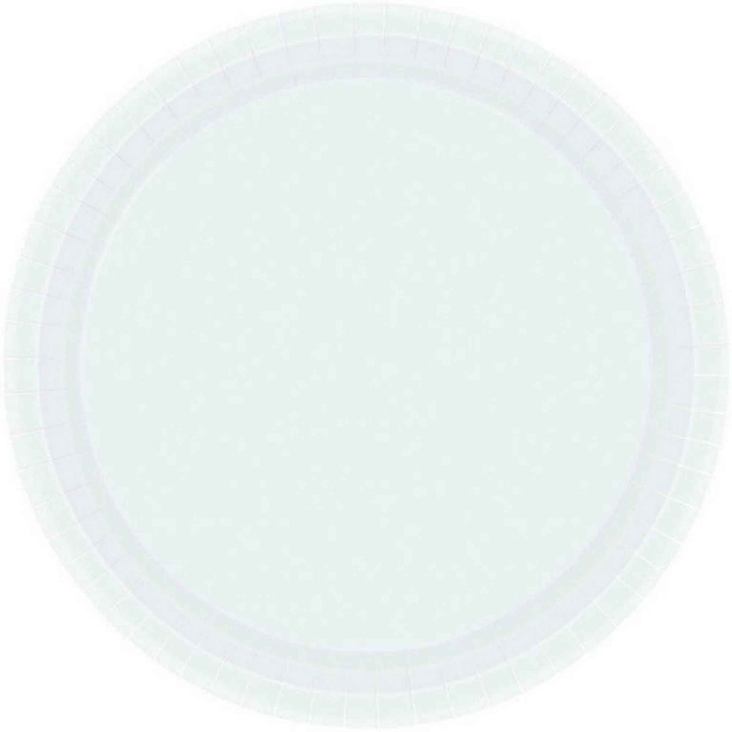 Paper Plates 17cm Round 20CT FSC - Frosty White - No Plastic Coating