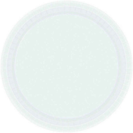 Paper Plates 17cm Round 20CT FSC - Frosty White - No Plastic Coating