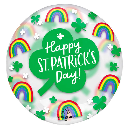 Printed Clearz Happy St Patrick's Day Rainbows & Shamrocks