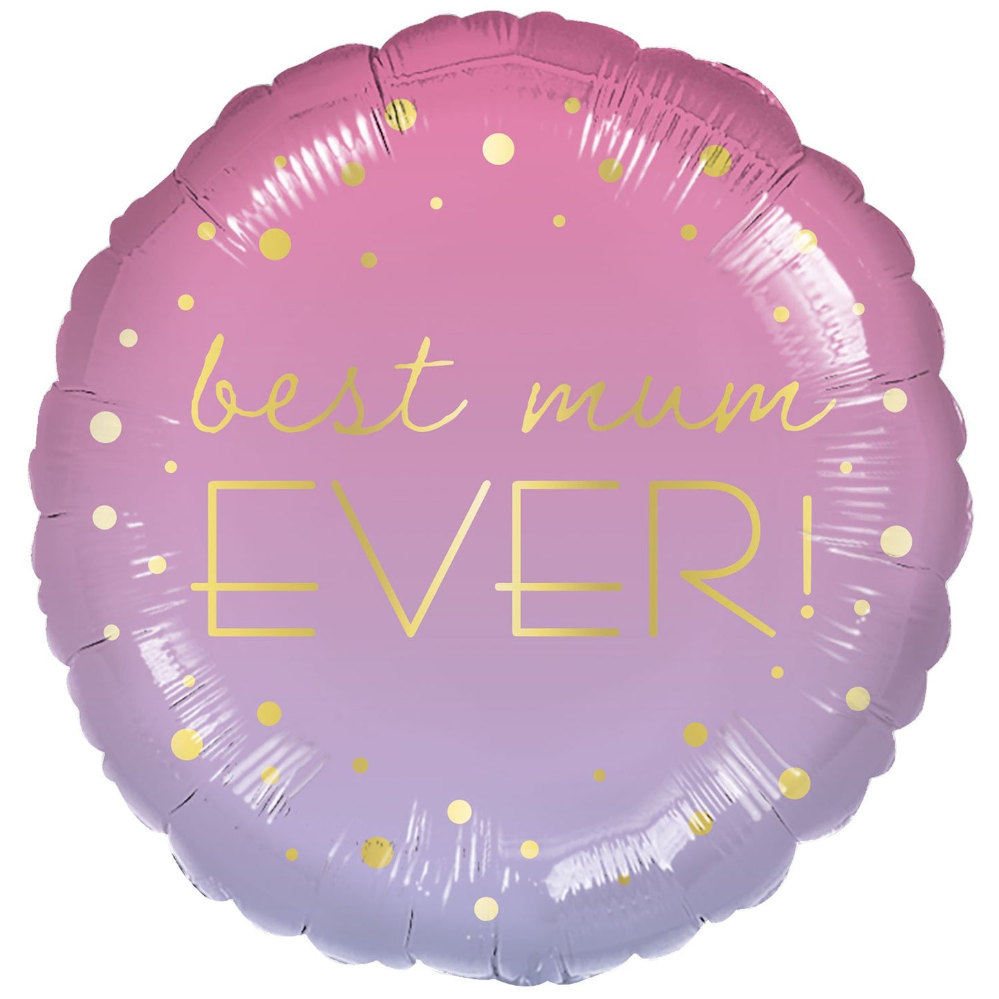 45cm Standard Best Mum Ever Mother's Day Ombre Balloon