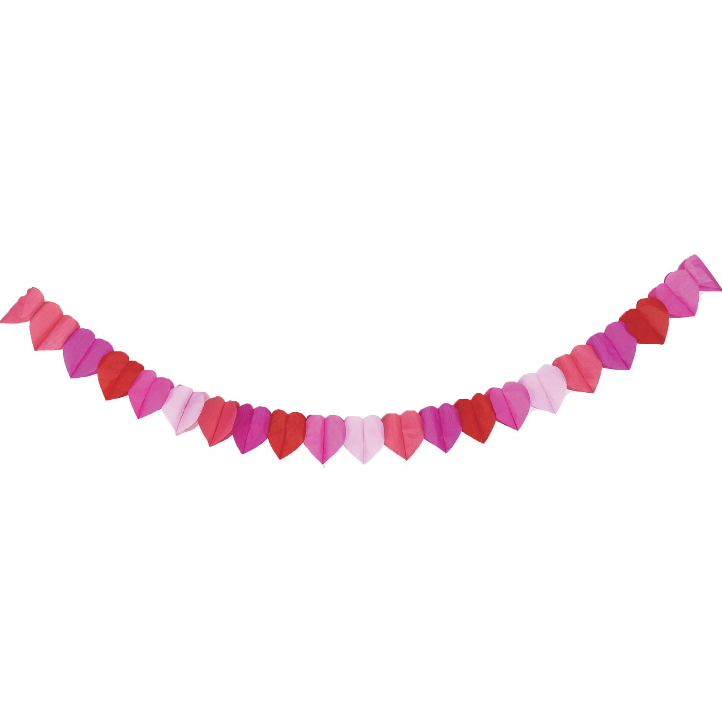 Hearts Tissue Paper Banner Multi-Coloured