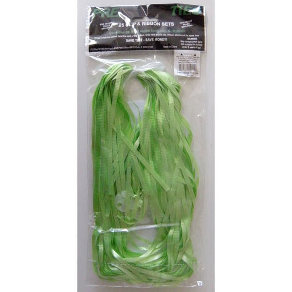 Pre-Tied Ribbons Lime Green with Round Clips